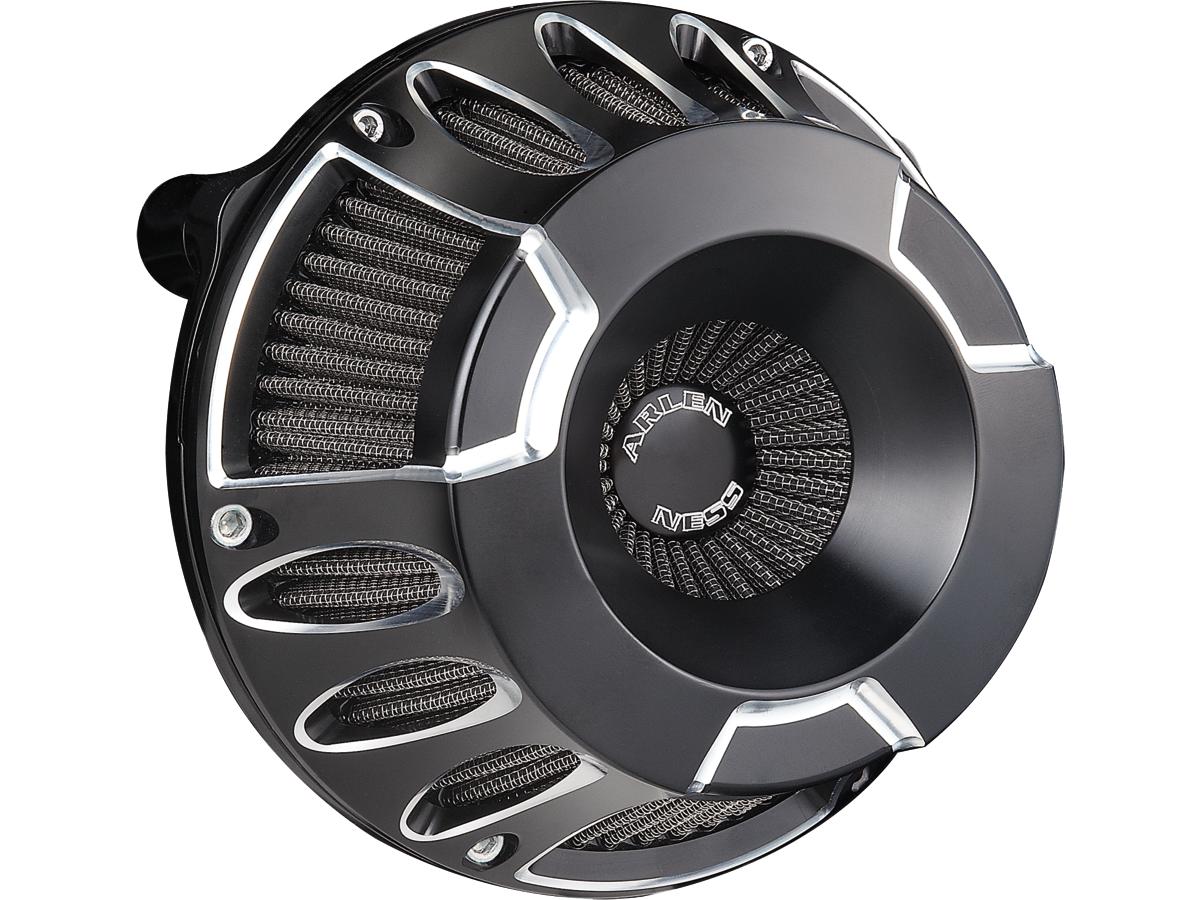 Arlen Ness Deep Cut Inverted Series Air Cleaner Black Anodized Arlen Ness Default Title