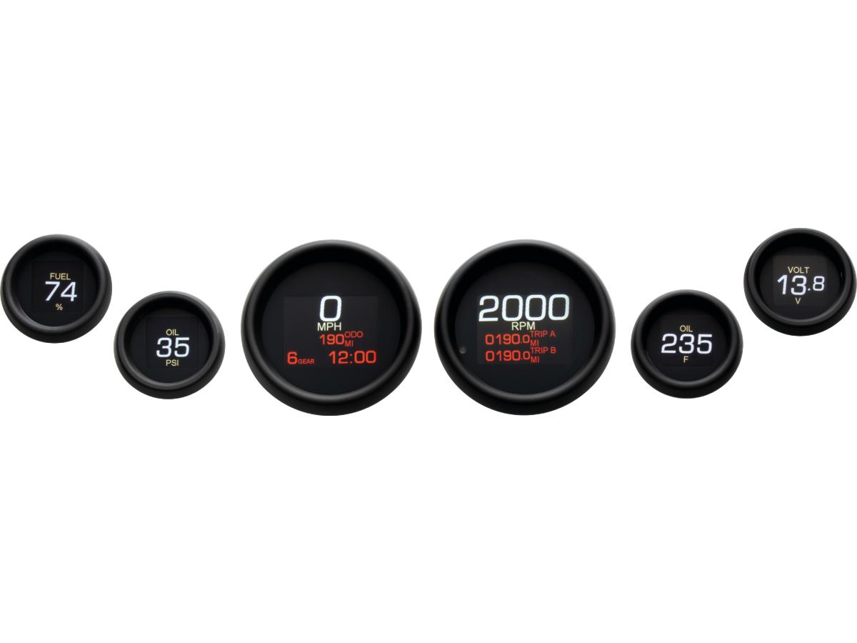 Dakota Digital Mlx 8600 Dresser And Bagger Direct Plug In 6 Gauge Kit Black Bezel Dakota Digital