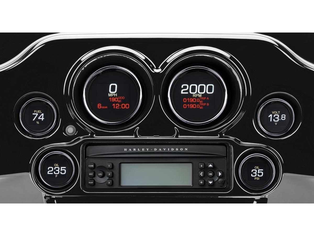Dakota Digital Mlx 8600 Dresser And Bagger Direct Plug In 6 Gauge Kit Black Bezel Dakota Digital Default Title
