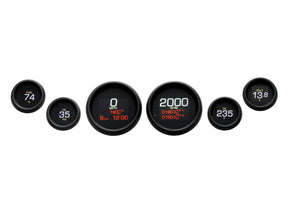 Dakota Digital Mlx 8600 Dresser And Bagger Direct Plug In 6 Gauge Kit Black Bezel Dakota Digital