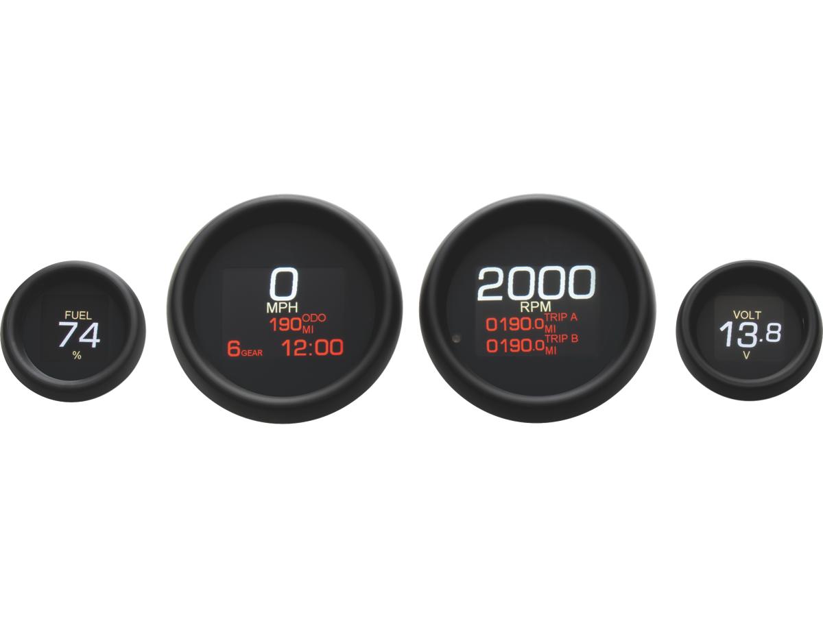 Dakota Digital Mlx 8400 Dresser And Bagger Direct Plug In 4 Gauge Kit Black Bezel Dakota Digital Default Title