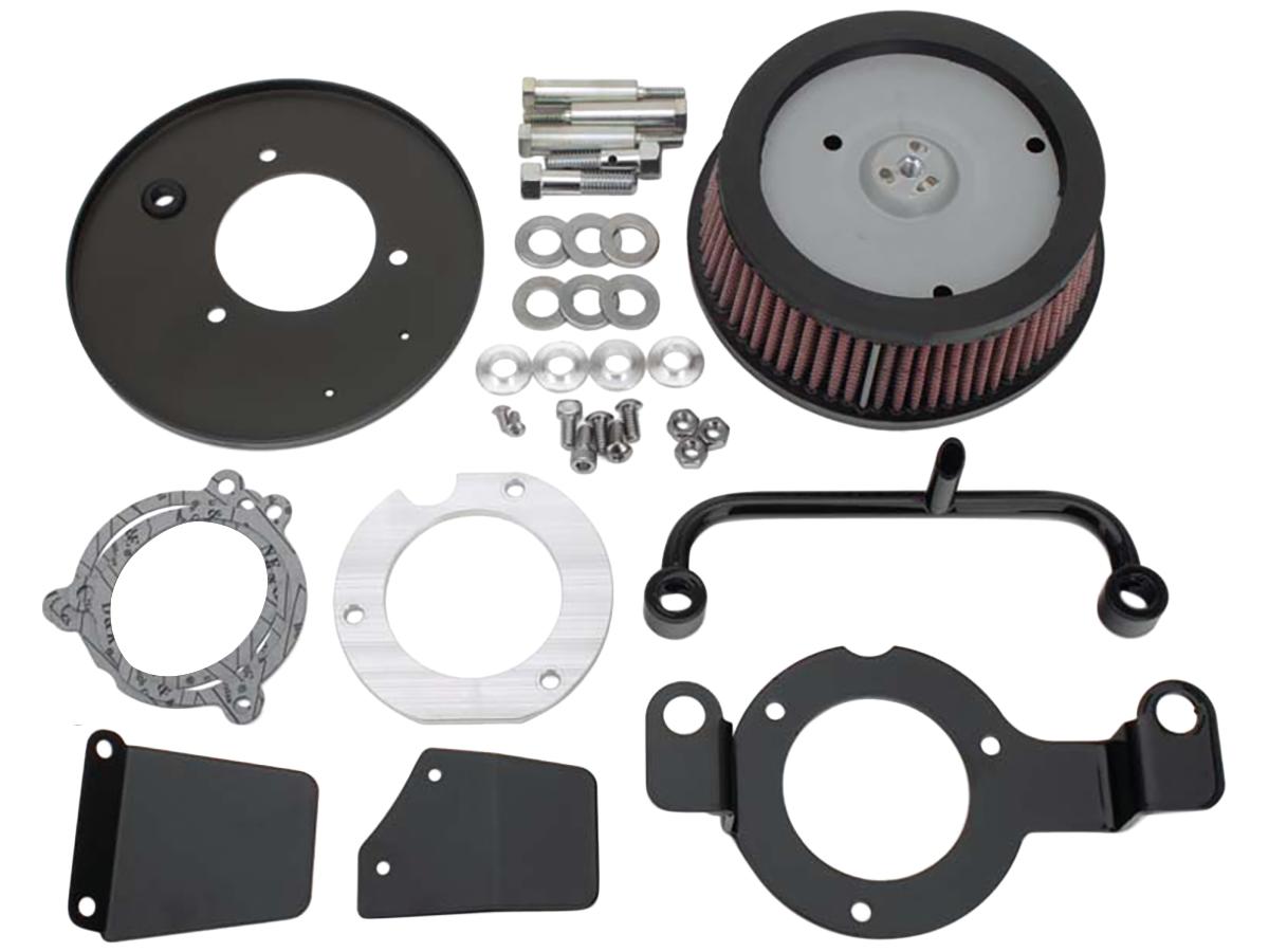 Cce High Performance Air Cleaner With Breather Kit For Milwaukee Eight Black Servo Motor Cover, Breather Tube And Bracket Black Cce Default Title