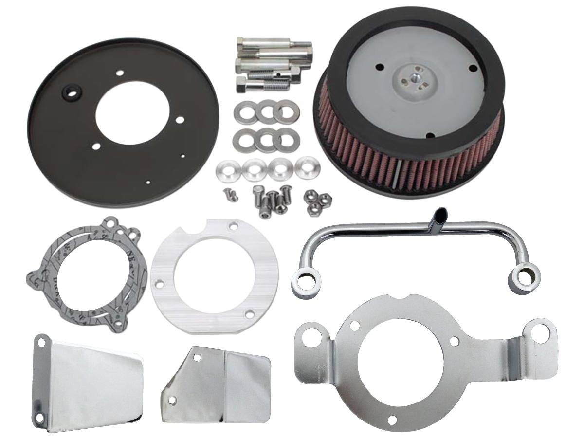 Cce High Performance Air Cleaner With Breather Kit For Milwaukee Eight Chrome Servo Motor Cover, Breather Tube And Bracket Chrome Cce Default Title