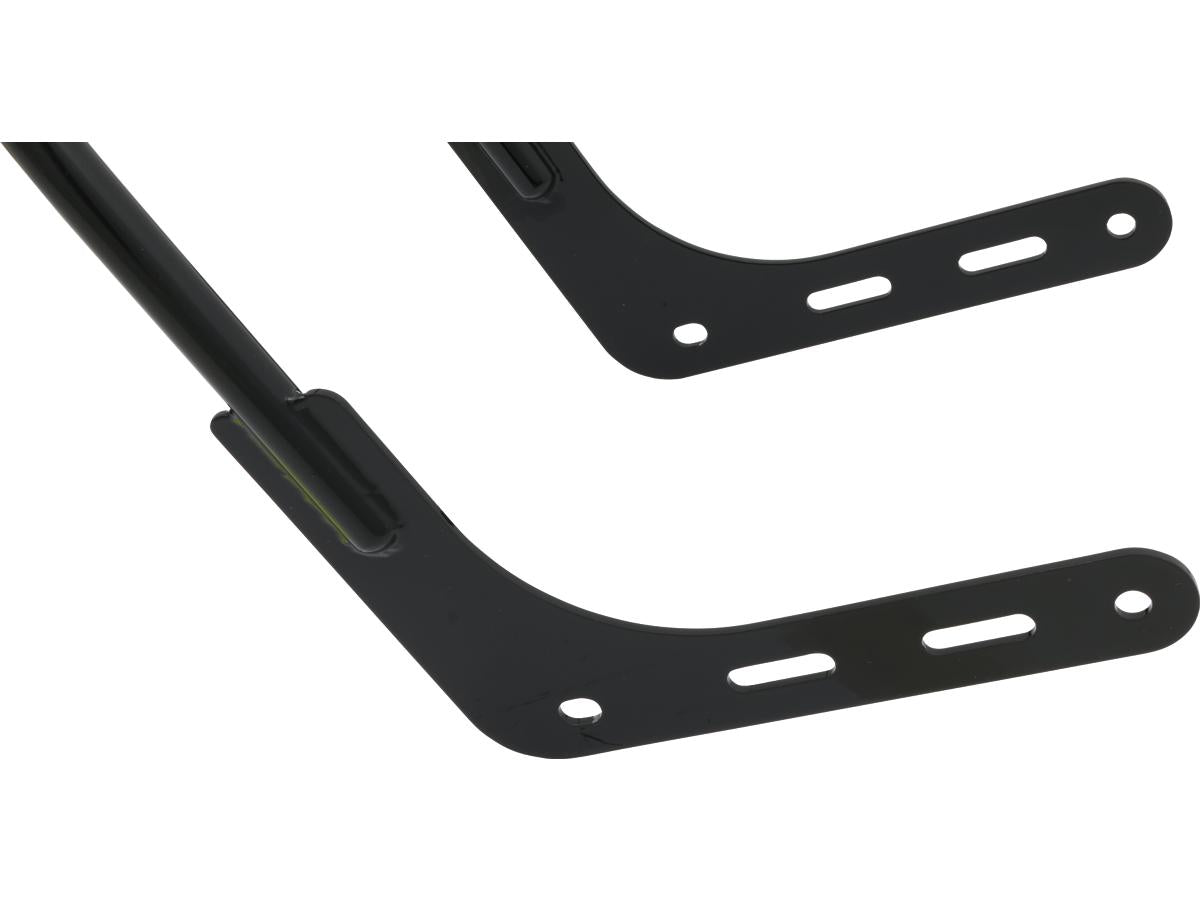 Motherwell Tall Rigid Curved Sissy Bar Gloss Black Powder Coated Motherwell