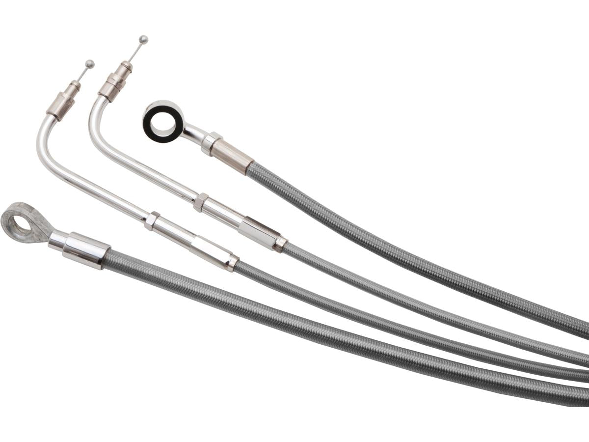Burly Brand 15" Bagger Bar Cable Kit Black Vinyl Non Abs Cruise Control Burly Brand