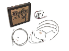 Burly Brand 15" Bagger Bar Cable Kit Stainless Steel Clear Coated Non Abs Burly Brand Default Title