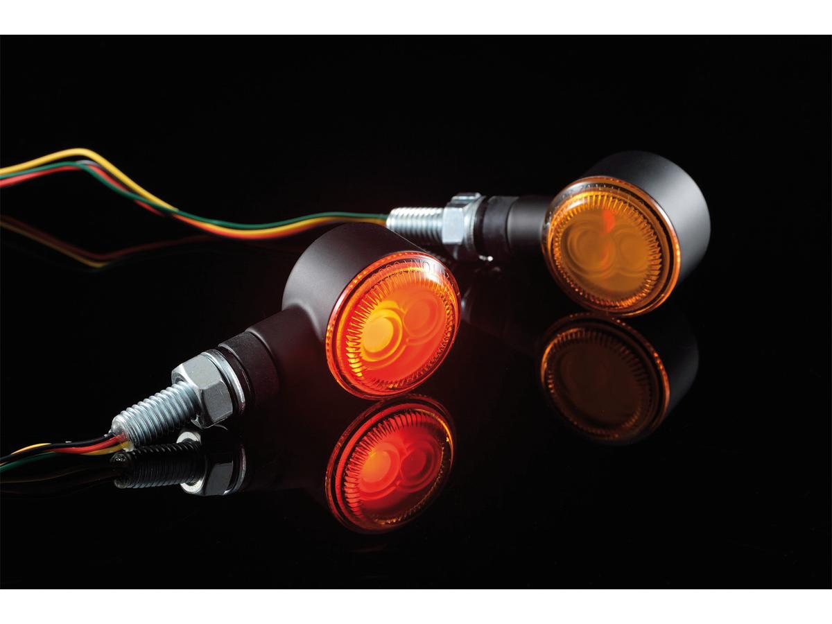 Daytona Japan D Light Sol Led Turn Signal/Taillight/Brake Light Flat Black Orange Led Daytona Japan