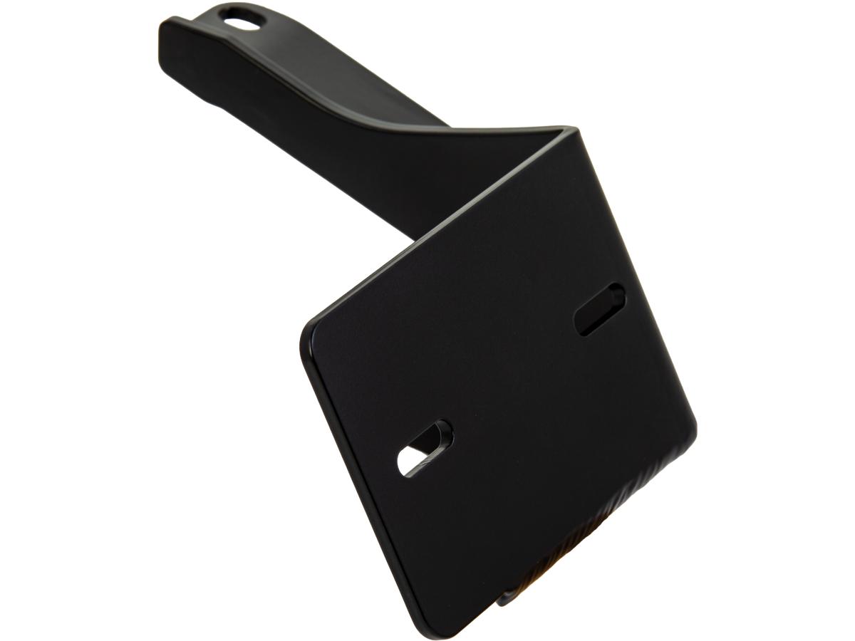 Ricks Motorcycles Fxdr Stainless Steel License Plate Side Mount Kit German Size, Short Flat Black Satin Ricks Motorcycles