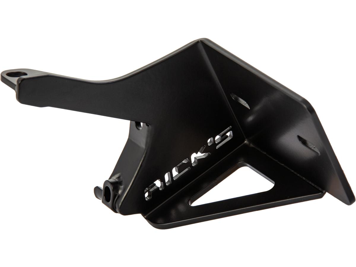 Ricks Motorcycles Fxdr Stainless Steel License Plate Side Mount Kit German Size, Short Flat Black Satin Ricks Motorcycles