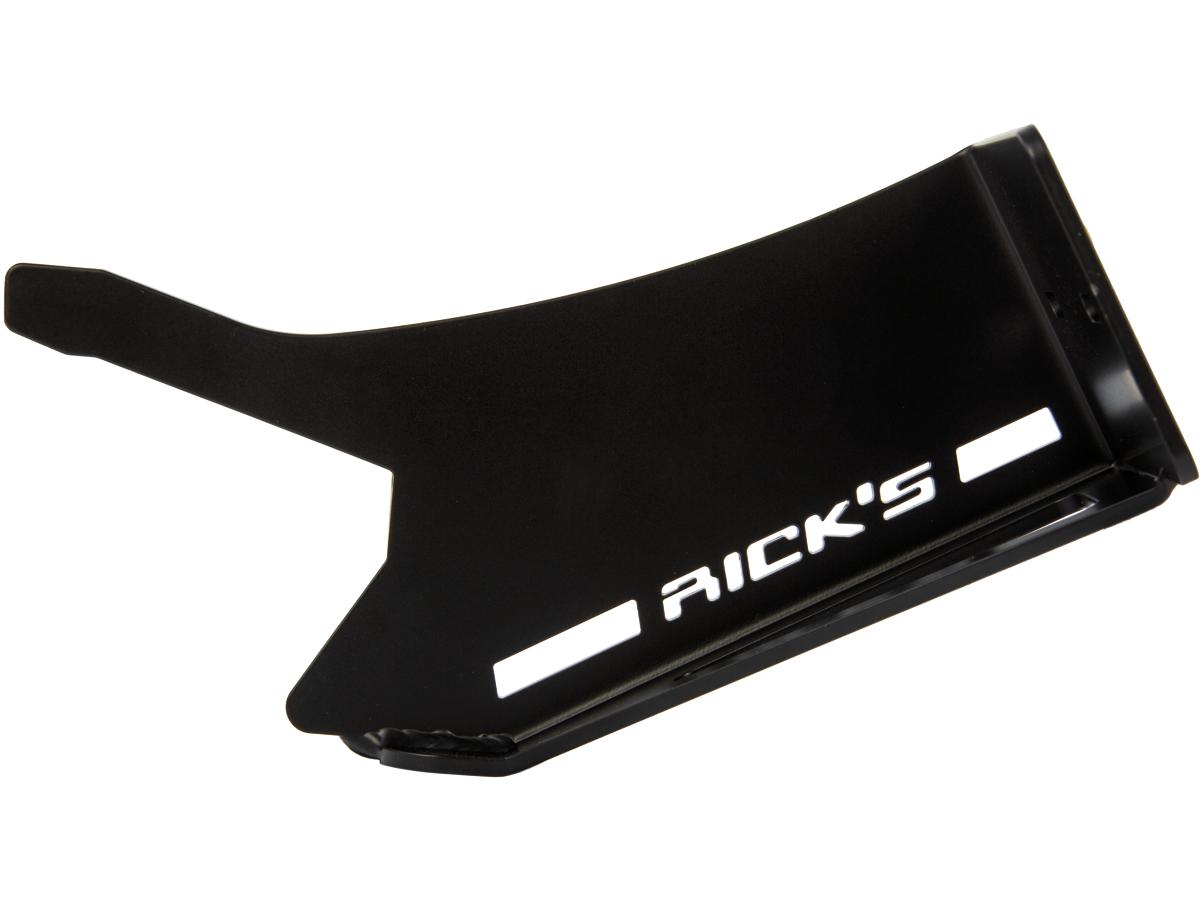 Ricks Motorcycles Fxdr Stainless Steel License Plate Side Mount Kit German Size, Long Flat Black Satin Ricks Motorcycles Default Title