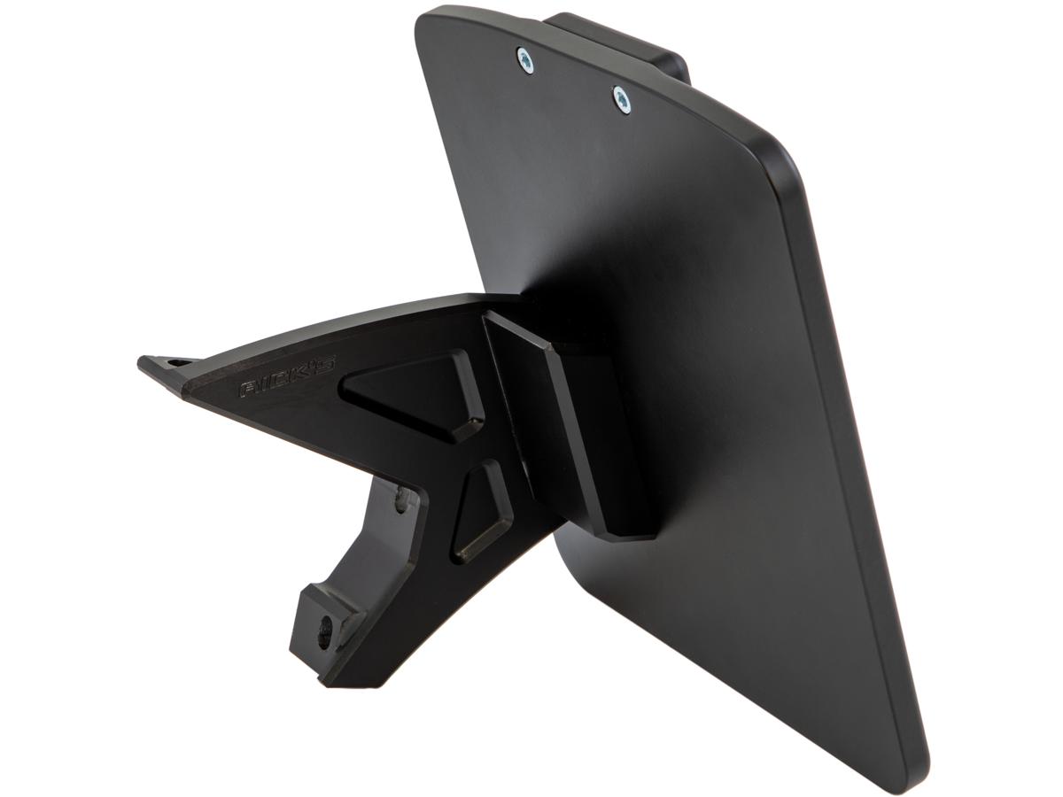Ricks Motorcycles Fxdr Aluminum License Plate Side Mount Kit German Size, Short Flat Black Satin Ricks Motorcycles