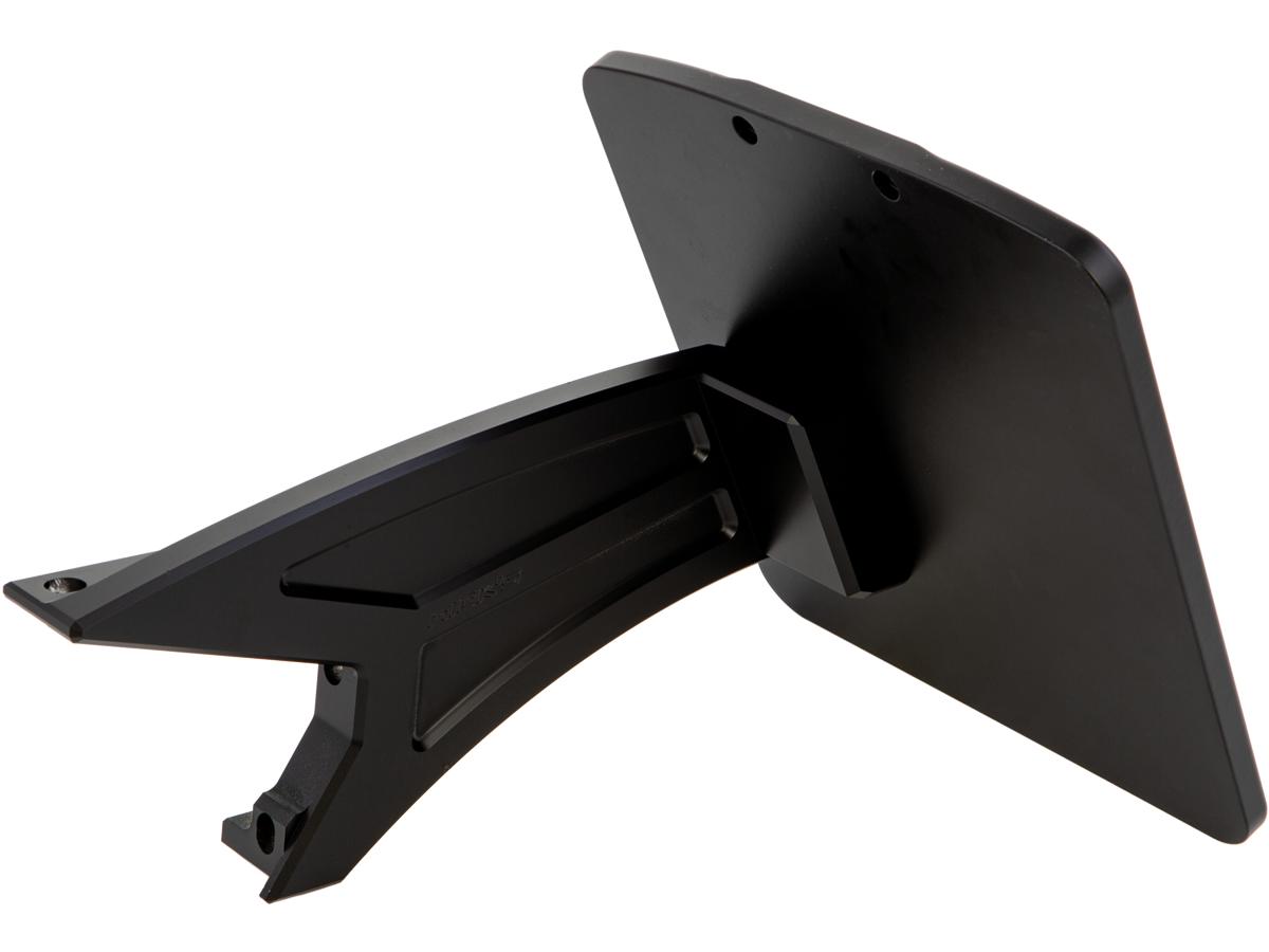 Ricks Motorcycles Fxdr Aluminum License Plate Side Mount Kit German Size, Long Flat Black Satin Ricks Motorcycles