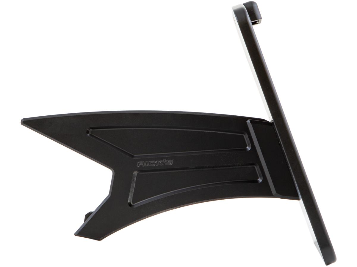 Ricks Motorcycles Fxdr Aluminum License Plate Side Mount Kit German Size, Long Flat Black Satin Ricks Motorcycles