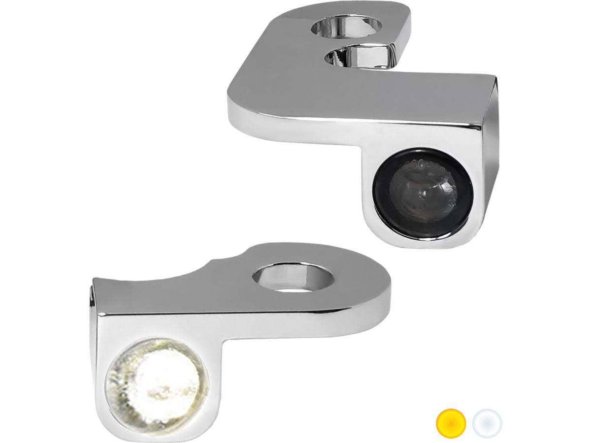 Heinz Bikes Nano Series Led Turn Signals/Position Light Chrome Smoke Led Heinz Bikes Default Title