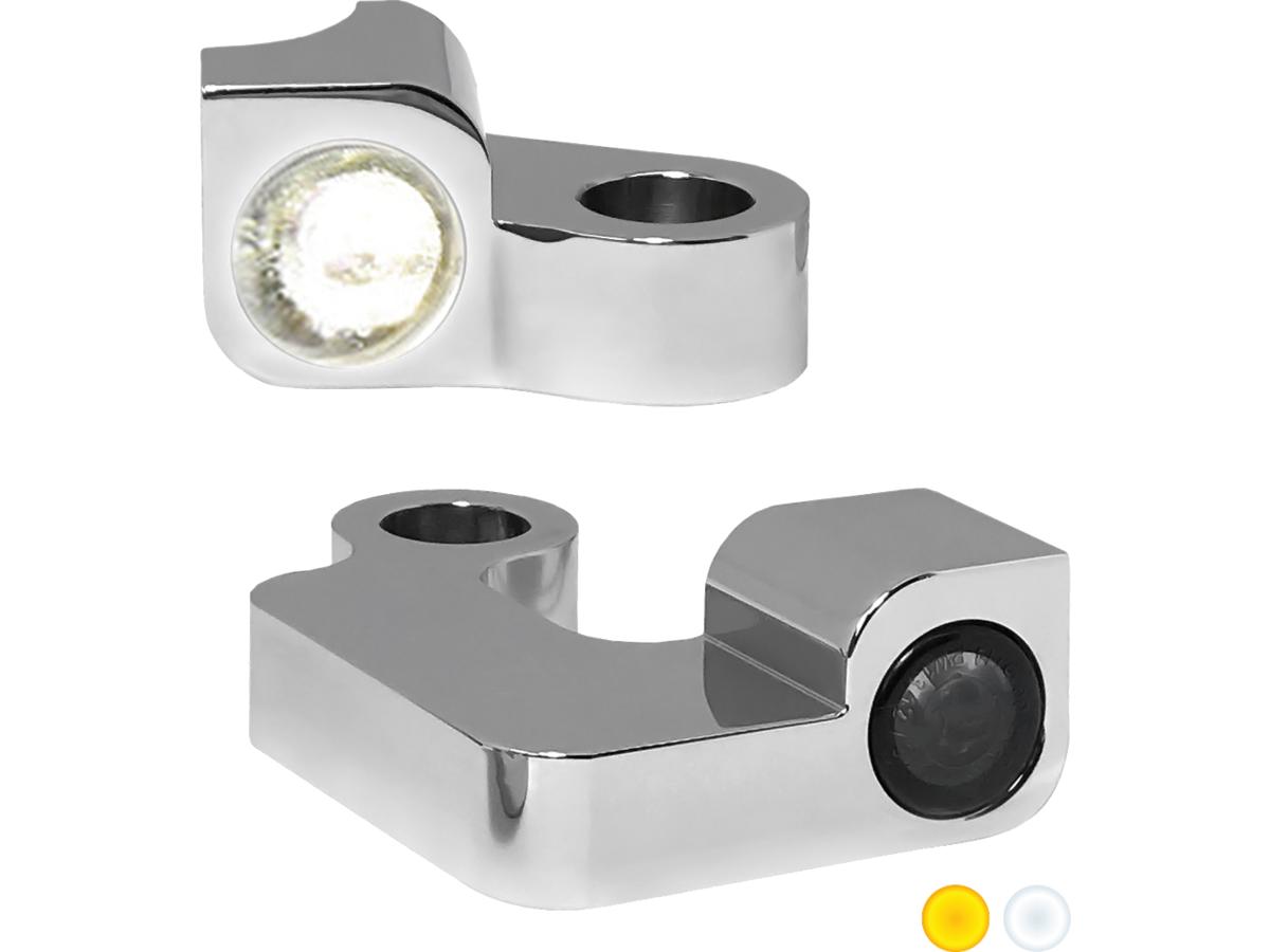 Heinz Bikes Nano Series Led Turn Signals/Position Light Chrome Smoke Led Heinz Bikes Default Title