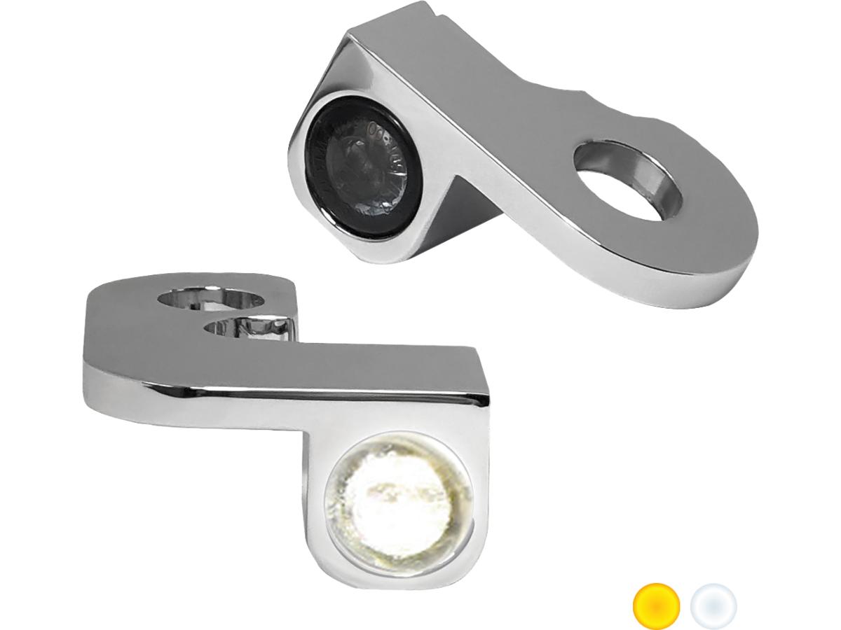 Heinz Bikes Nano Series Led Turn Signals/Position Light Chrome Smoke Led Heinz Bikes Default Title