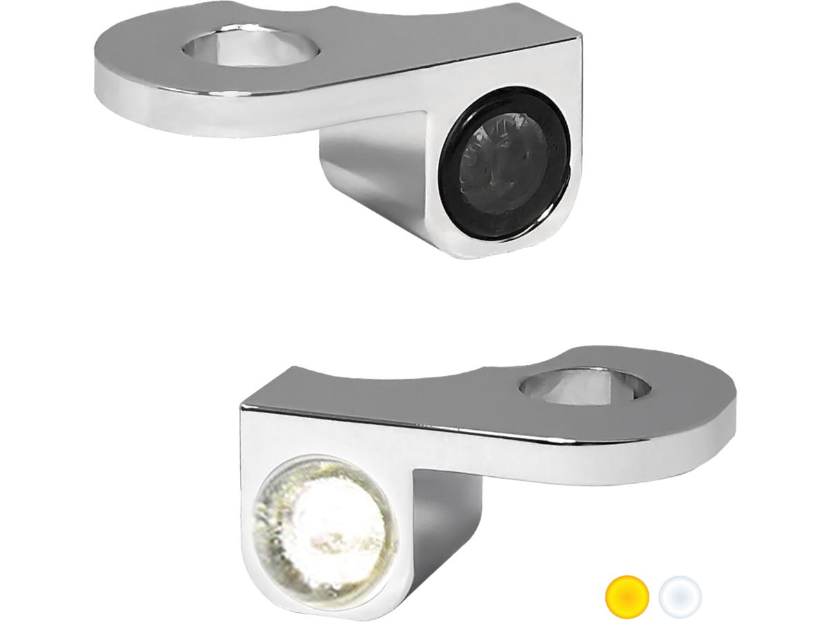 Heinz Bikes Nano Series Led Turn Signals/Position Light Chrome Smoke Led Heinz Bikes Default Title