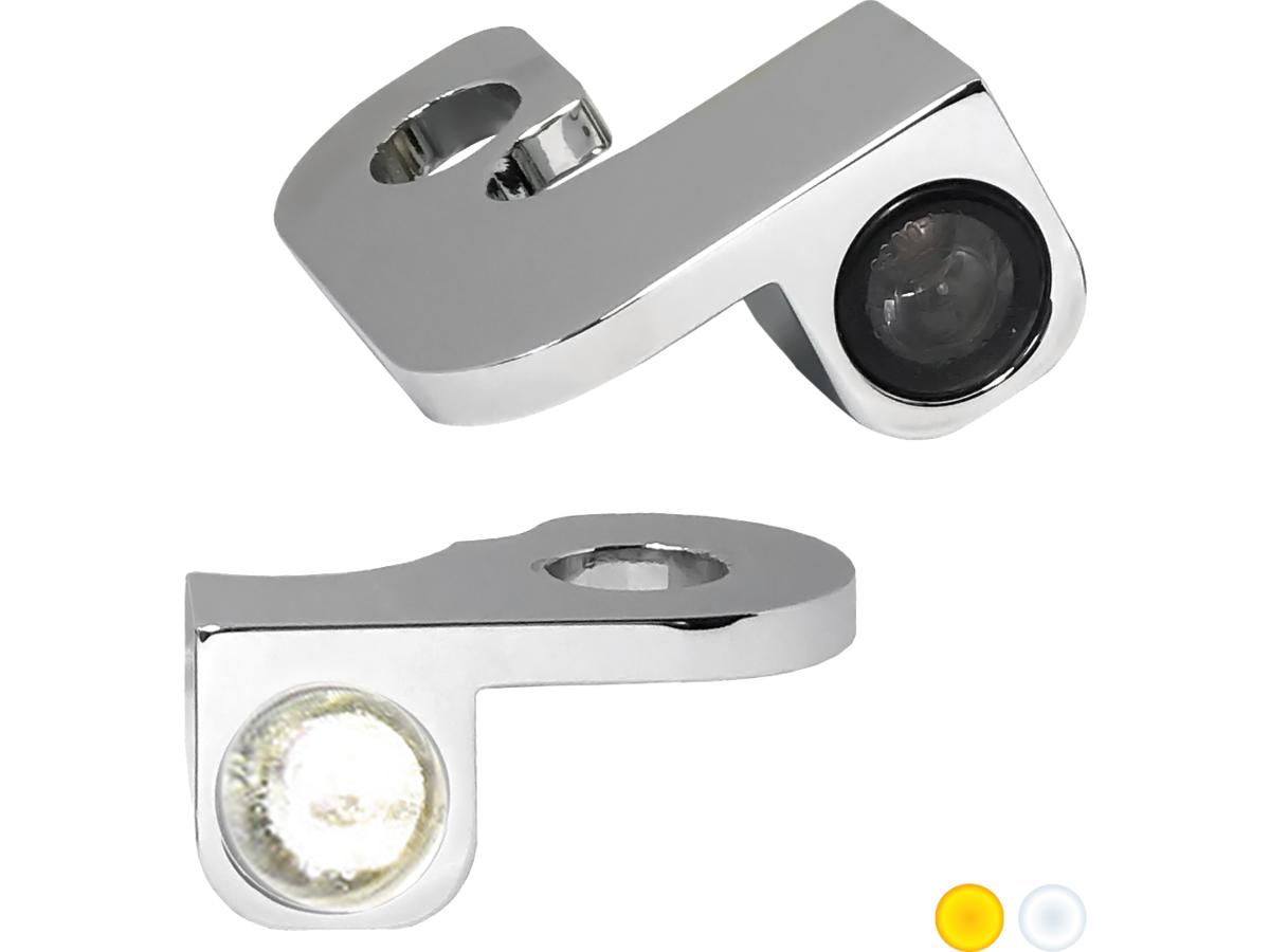 Heinz Bikes Nano Series Led Turn Signals/Position Light Chrome Smoke Led Heinz Bikes Default Title