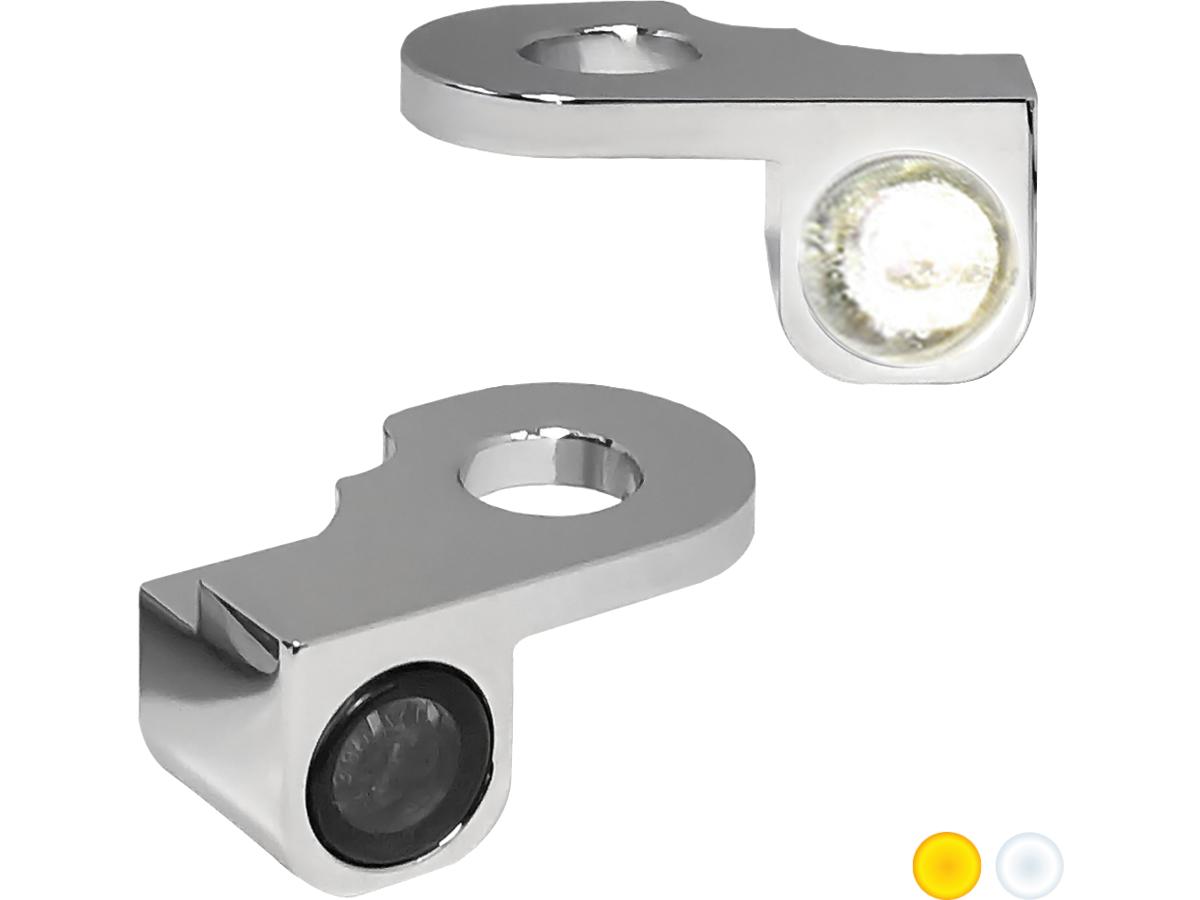 Heinz Bikes Nano Series Led Turn Signals/Position Light Chrome Smoke Led Heinz Bikes Default Title