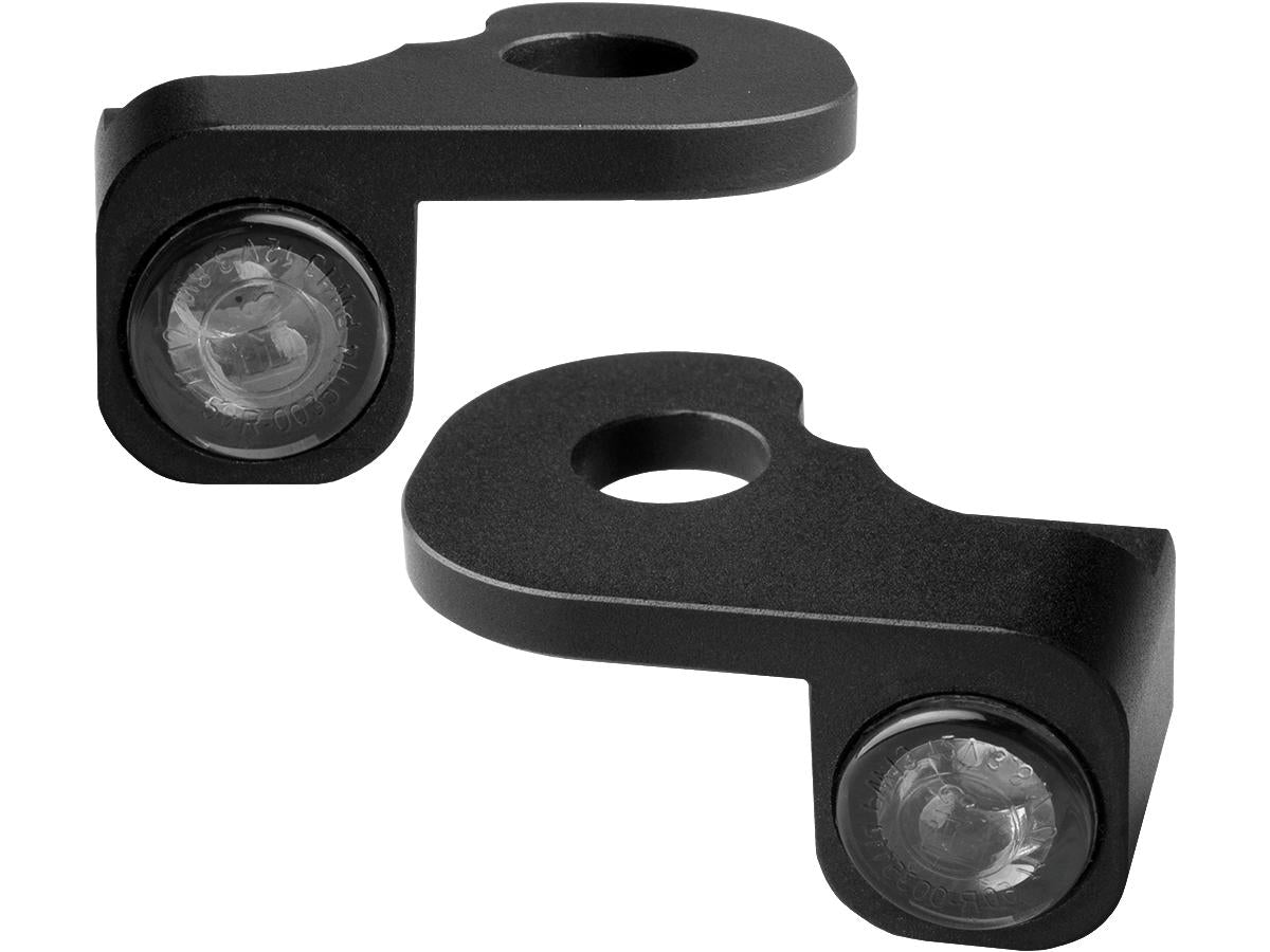 Heinz Bikes Nano Series Led Turn Signals/Position Light Black Anodized Smoke Led Heinz Bikes Default Title