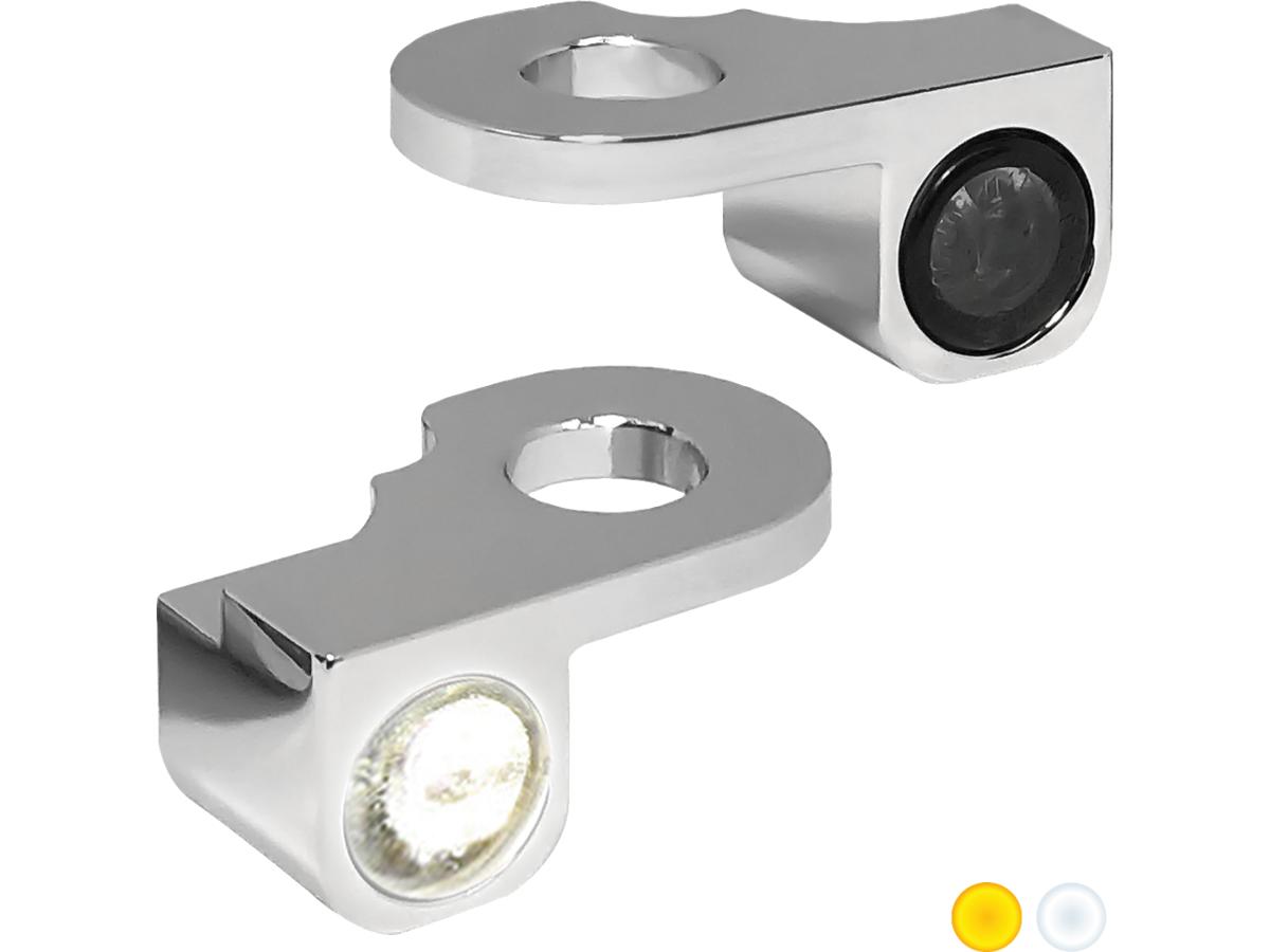 Heinz Bikes Nano Series Led Turn Signals/Position Light Chrome Smoke Led Heinz Bikes Default Title