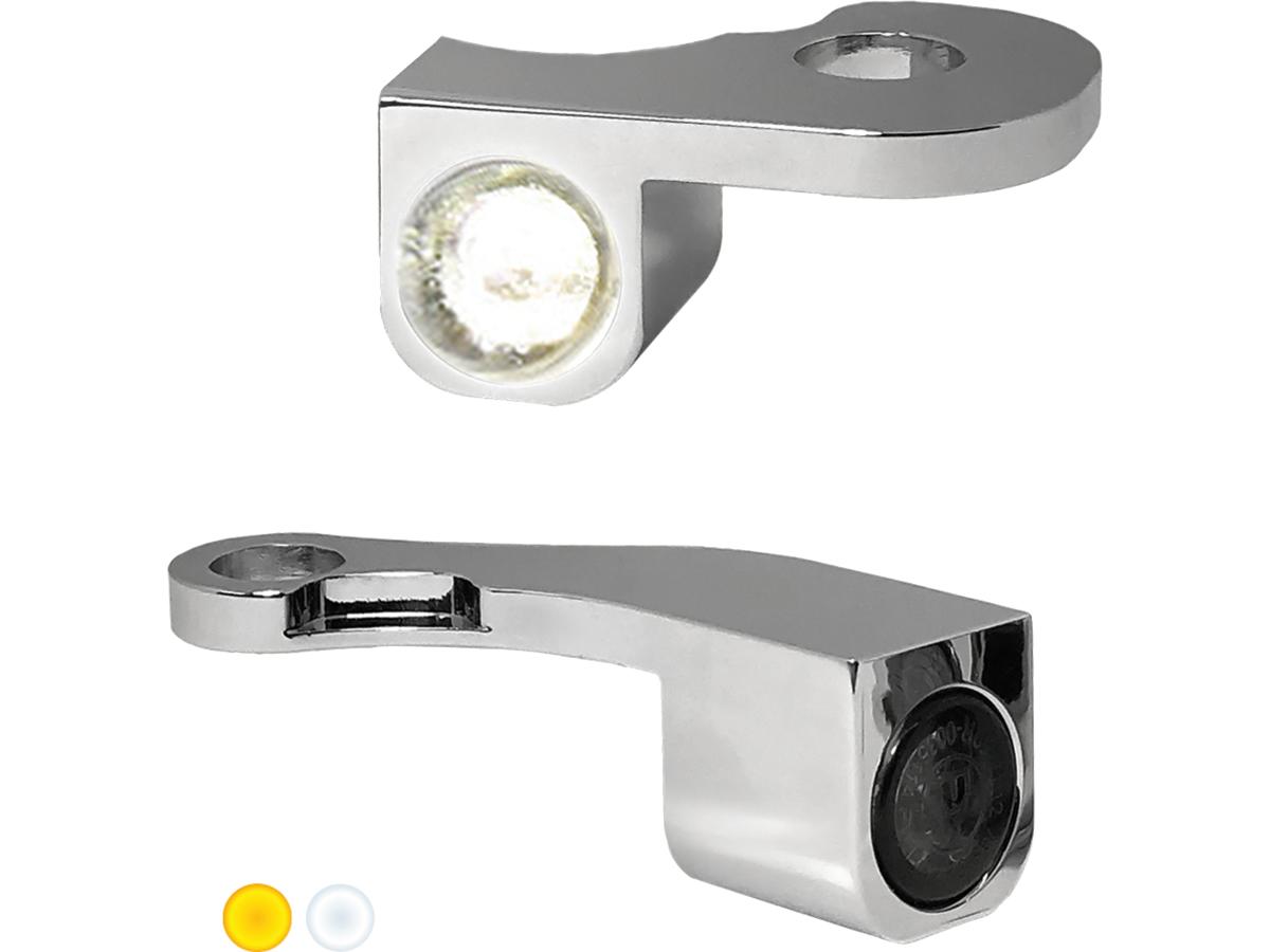 Heinz Bikes Nano Series Led Turn Signals/Position Light Chrome Smoke Led Heinz Bikes Default Title