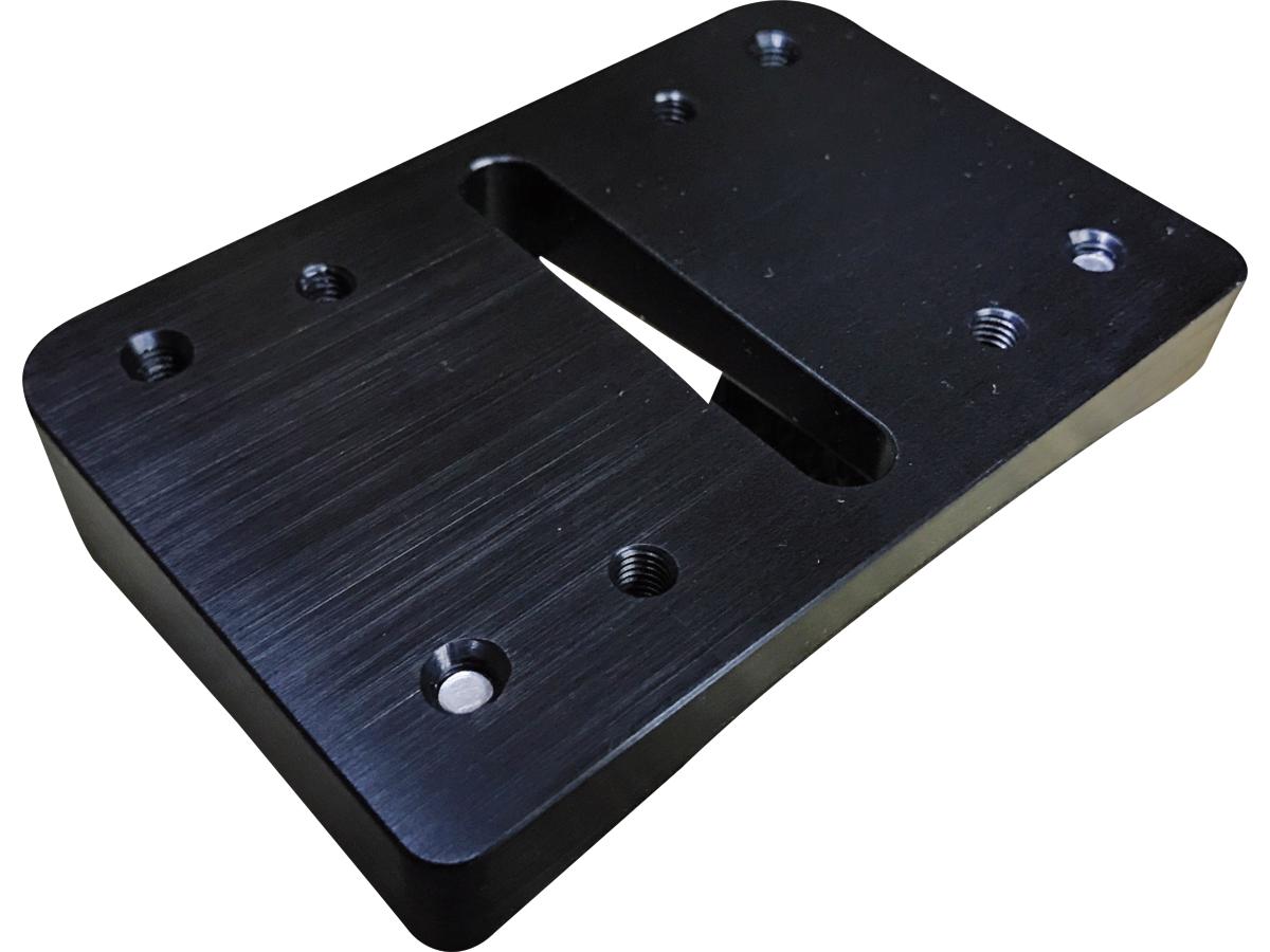Heinz Bikes Mid Mount License Plate Adapter Black Anodized Heinz Bikes Default Title