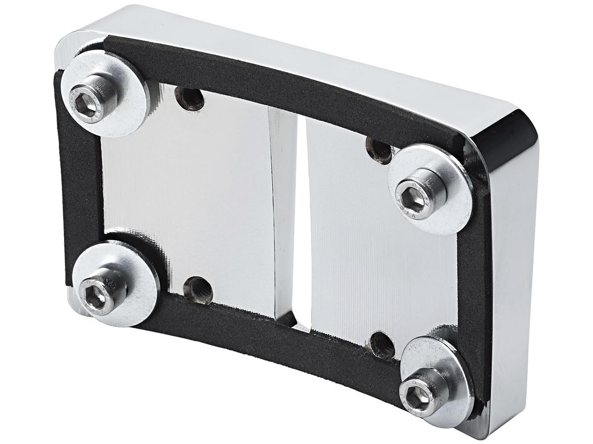 Heinz Bikes Mid Mount License Plate Adapter Chrome Heinz Bikes