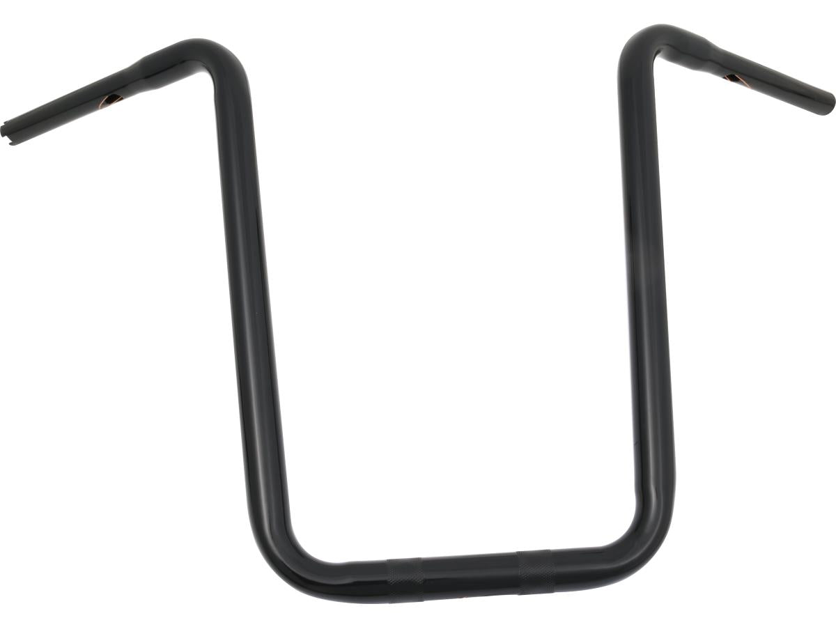 Santee 19 Standard Ape Hanger Handlebar Non Dimpled 3 Hole Black Powder Coated 1 1/4" Throttle By Wire Throttle Cables Santee Default Title