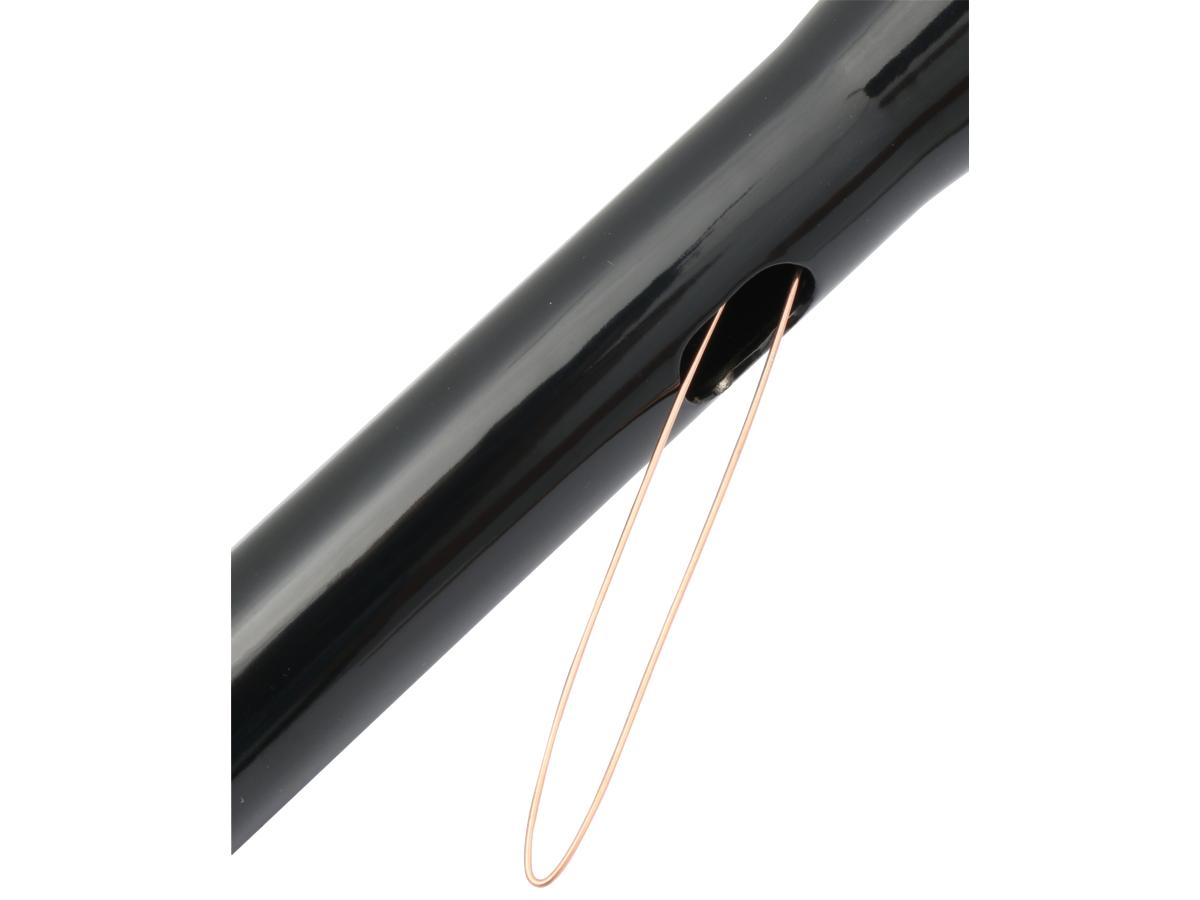 Santee 19 Standard Ape Hanger Handlebar Non Dimpled 3 Hole Black Powder Coated 1 1/4" Throttle By Wire Throttle Cables Santee