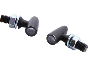 Highsider Proton One Led Turn Signal/Position Light Led, Tinted Lens, Black Metal Housing Black Smoke Led Highsider