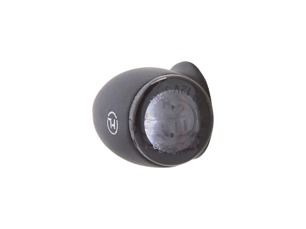 Highsider Proton Two Led Turn Signal Led, Tinted Lens, Black Metal Housing Black Tinted Led Highsider