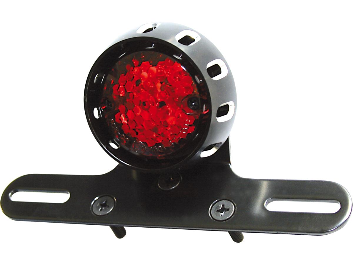 Shin Yo Miles Led Taillight Led, Red Lens, Metal Housing Black Powder Coated Red Reflector Led Shin Yo Default Title