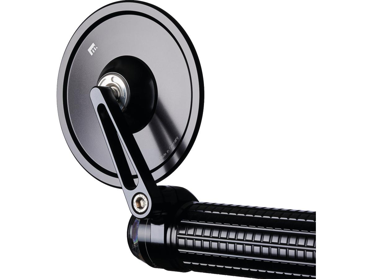 Motogadget Mo.View Street Bar End Mirror Stem Length: 60mm Black, Anodized Motogadget