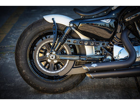 Ricks Motorcycles Hole Belt Guard For Sportster Gloss Black Powder Coated Ricks Motorcycles