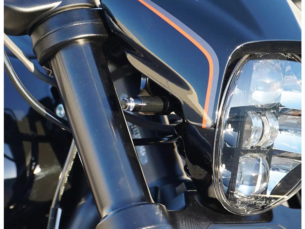 Thunderbike Front Turn Signal Bracket For Fxdr Black Powder Coated Thunderbike