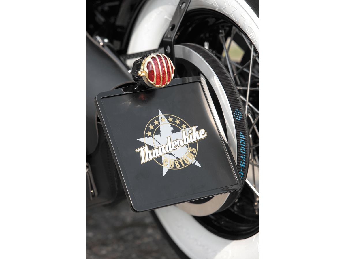 Thunderbike Alcatraz Led Taillight Without Mounting Bracket Brass Polished Black Dual Filament Thunderbike Default Title