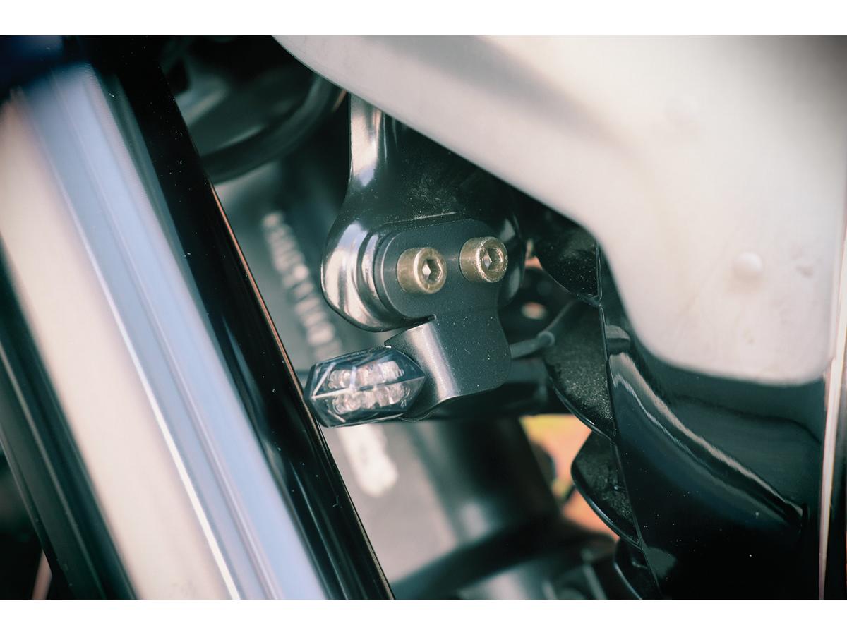 Cult Werk Front Turn Signal Bracket Black Powder Coated Cult Werk