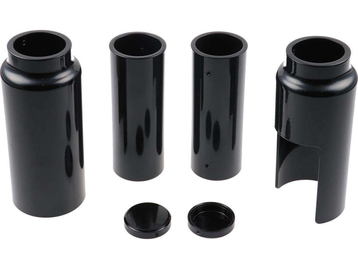 Cult Werk 6 Piece Fork Covers With Lower Fork Aluminum Covers Plain Gloss Black Powder Coated Cult Werk Default Title