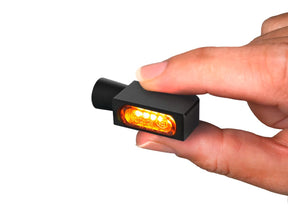 Heinz Bikes Blokk Line Micro Led Turn Signals Black Anodized Smoke Led Heinz Bikes