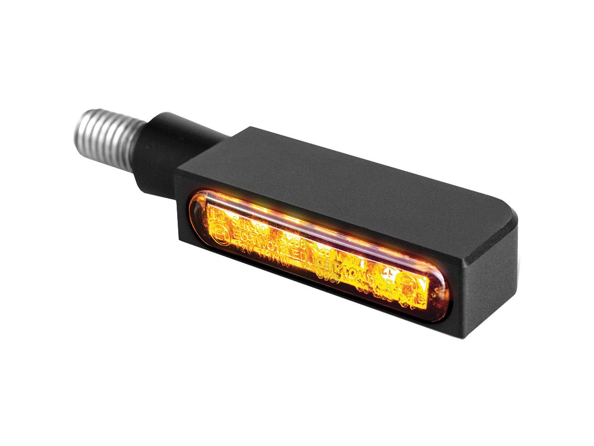 Heinz Bikes Blokk Line Led Turn Signals Black Anodized Smoke Led Heinz Bikes Default Title