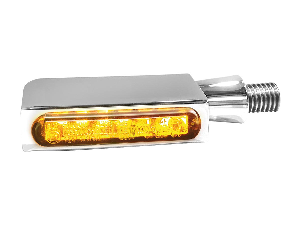 Heinz Bikes Blokk Line Led Turn Signals Chrome Clear Led Heinz Bikes