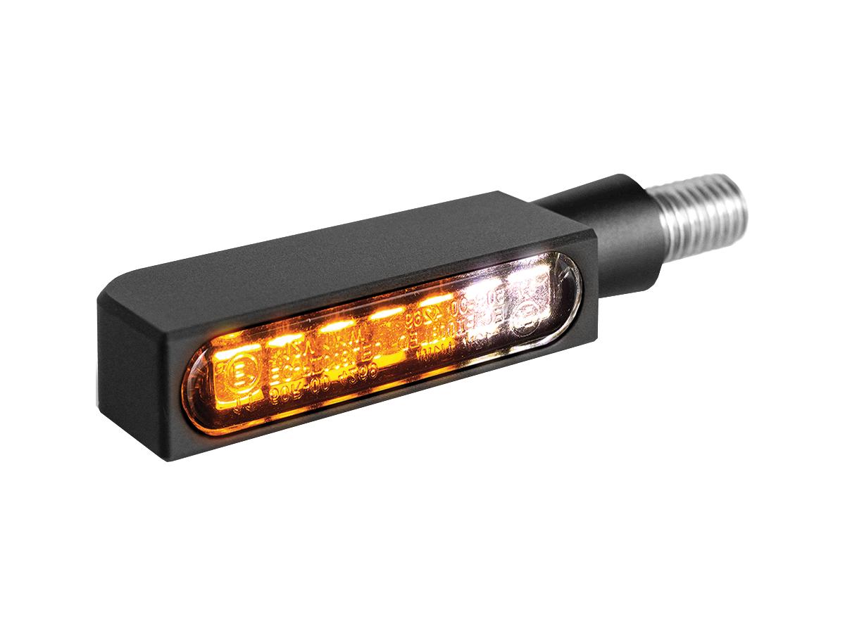 Heinz Bikes Blokk Line Led Turn Signal/Position Light Black Anodized Smoke Led Heinz Bikes Default Title