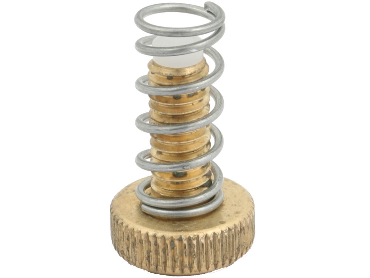 Kustom Tech Throttle Clamp Screw With Spring Brass Polished Kustom Tech Default Title