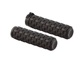 Arlen Ness Air Trax Grips Black Rubber, Black Endcaps 1" Throttle By Wire Arlen Ness Default Title