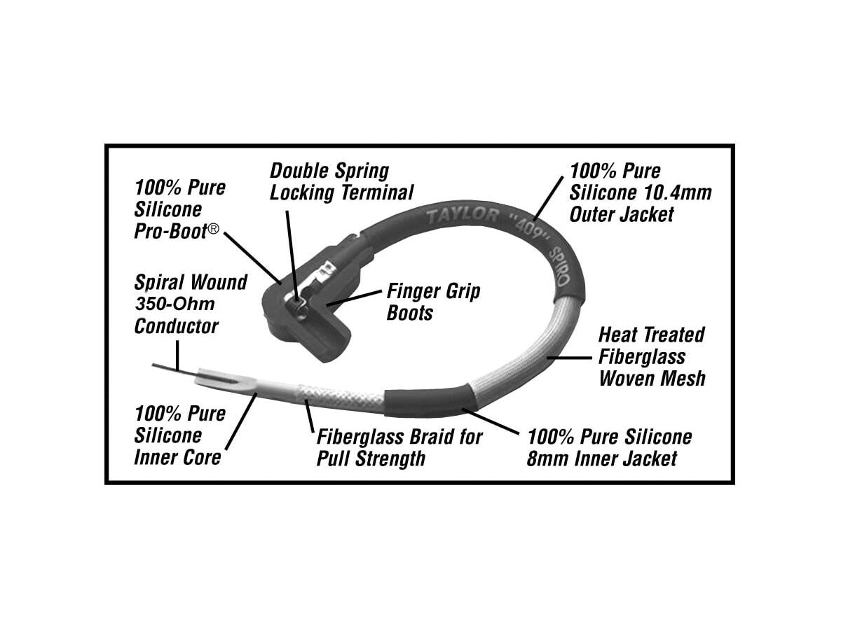 Taylor Cable Products 409 Pro Race 10,4mm Ignition Wires Black Taylor Cable Products