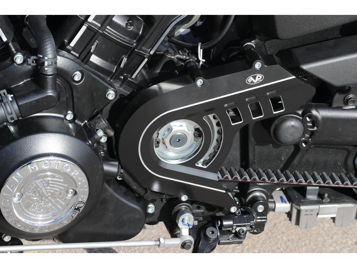 V Performance Outer Sprocket Cover Black Cut Anodized V Performance