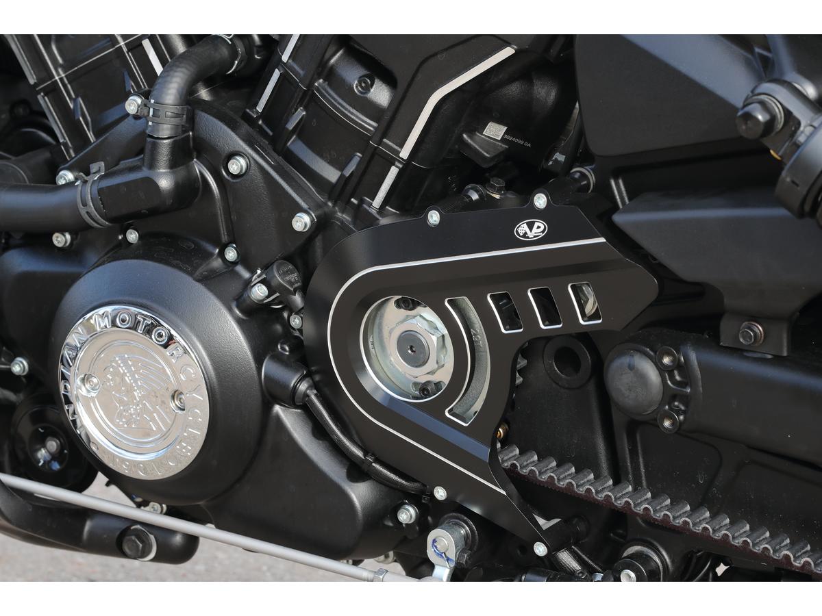 V Performance Outer Sprocket Cover Black Cut Anodized V Performance