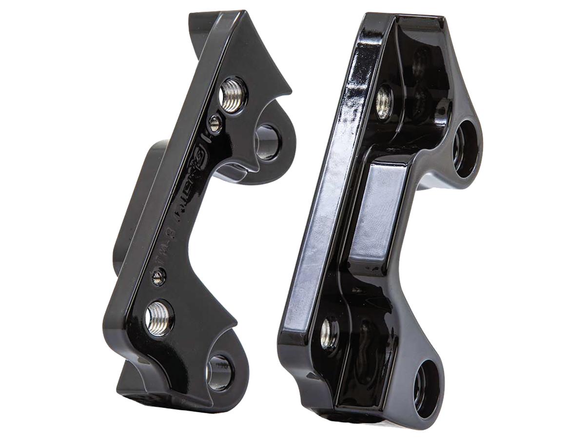 Ricks Motorcycles Oversize Brake Rotor Axial Brake Caliper Adapter For 330mm (13") Rotors Gloss Black Dual Disc Ricks Motorcycles Default Title