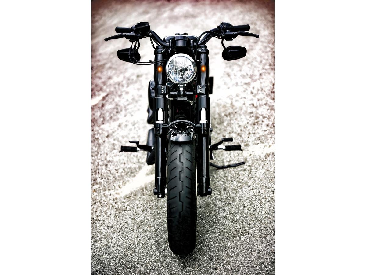Flywheel Design Athene Upper Fork Covers With Integrated Turn Signals Black Powder Coated Satin Flywheel Design